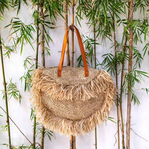 duza torebka z rafii slomkowa