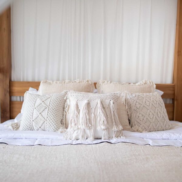 geflochtene makramee boho kissenbezug satu 2