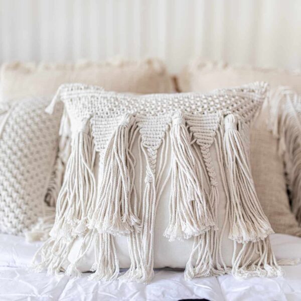 geflochtene makramee boho kissenbezug satu 3