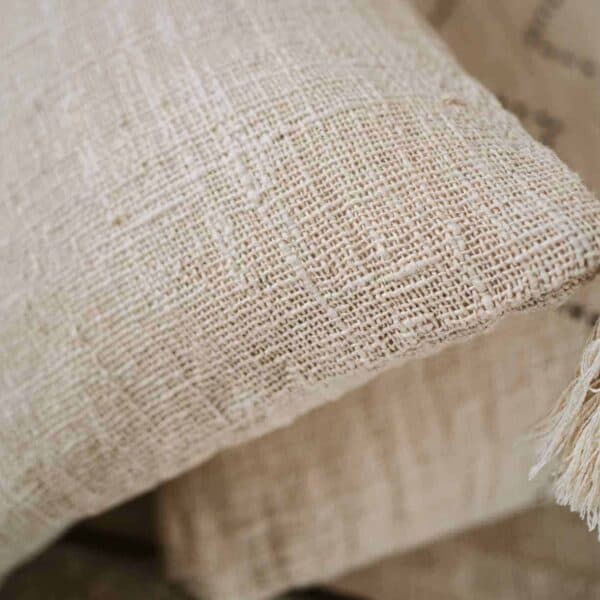 kissenbezug aus rohbaumwolle boho pagi