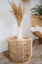 rattan runder kaffeetisch kopi m