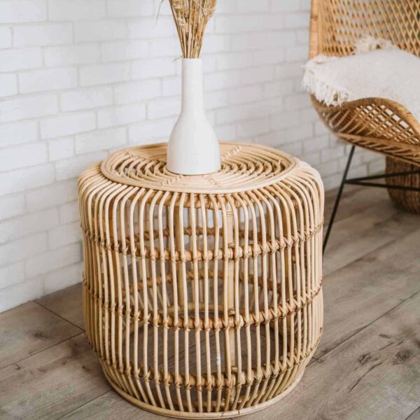 rattan runder kaffeetisch kopi m