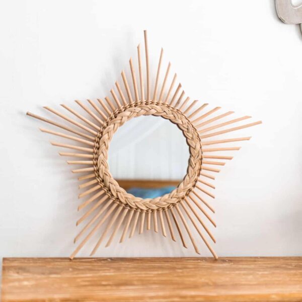 rattan spiegel stern 3