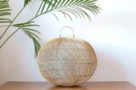boho rattan lampe bola l 40x50