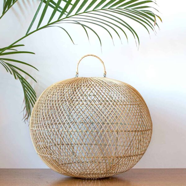 boho rattan lampe bola l 40x50