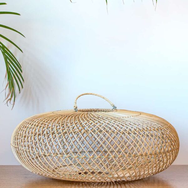 boho rattan lampe ufo l 20x50