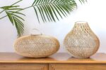 gruszka lampa rattan okragla z bali