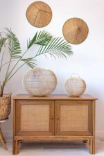 kulka abazur rattan z bali pleciony