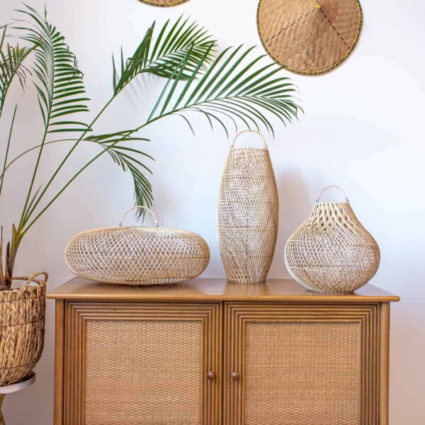 lampa rattanowa pleciona na bali podluzna