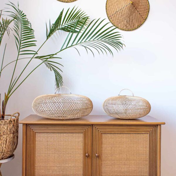 lampa rattanowa pleciona na bali ufo