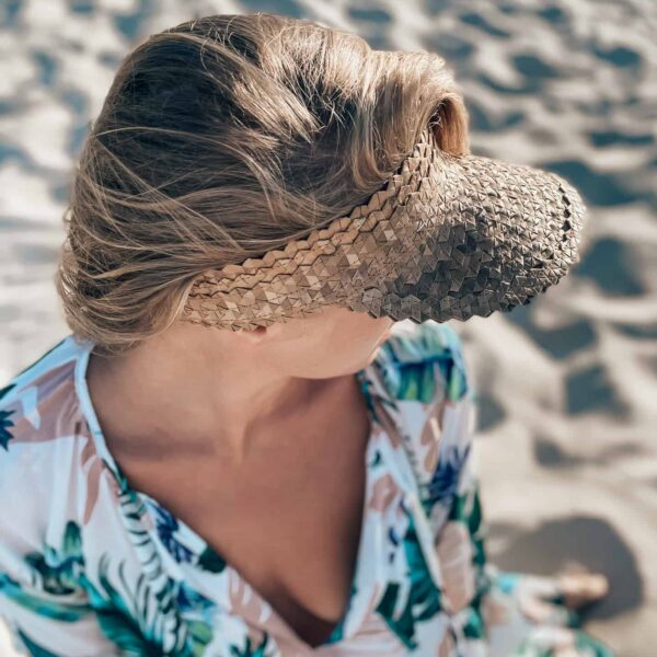 strand strohhut braun