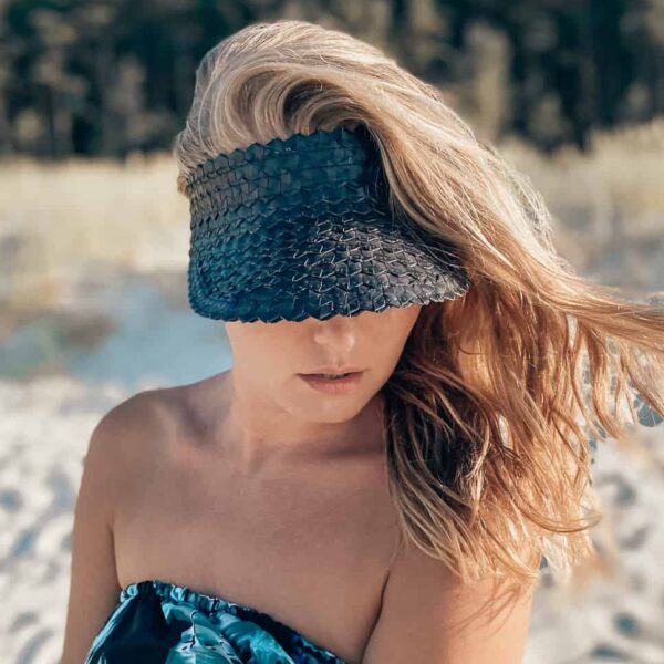 strand strohhut schwarz