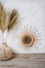rattan spiegel sonne xl