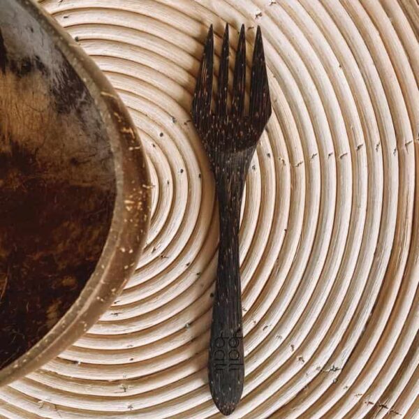 widelec z kokosa sztucce kokosowe