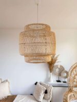 boho rattan lampe tabung 48x50