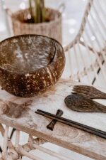 miska kokosowe sztucce z kokosa