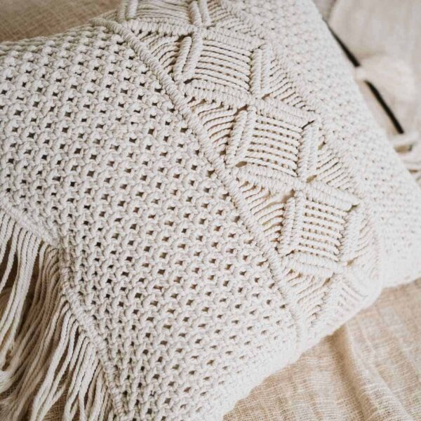 geflochtene makramee boho kissenbezug dua l 6