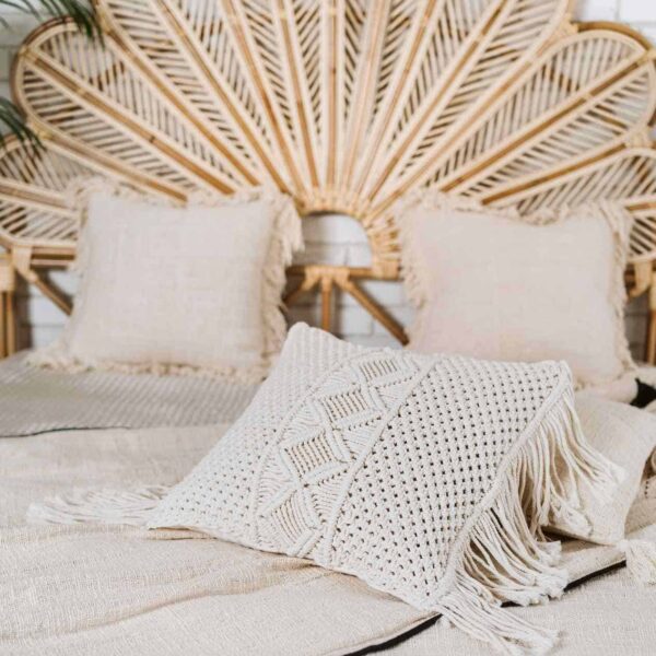 geflochtene makramee boho kissenbezug dua l 7