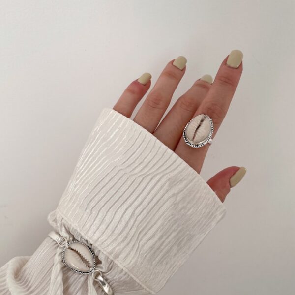 kauri muschel ring 3