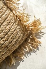 geflochtene raffia kissenbezug m 3