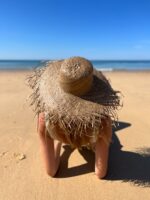 strand strohhut braun topi