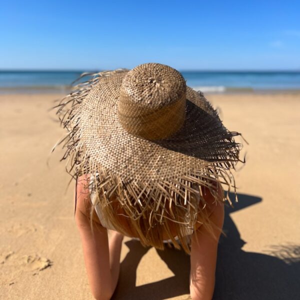 strand strohhut braun topi