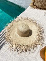 strand strohhut natuerlich putih