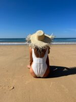 strand strohhut natuerlich putih