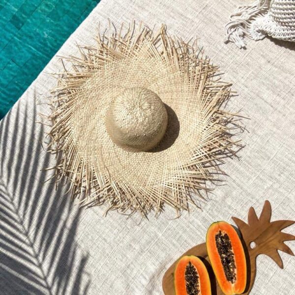 strand strohhut natuerlich putih 6