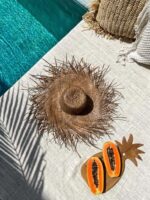 strand strohhut natuerlich putih 8