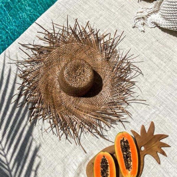 strand strohhut natuerlich putih 8