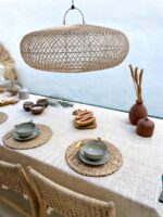 boho rattan lampe ufo xl 25x80 4