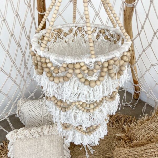 lampa makramowa boho