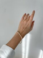 weisse perlenarmband