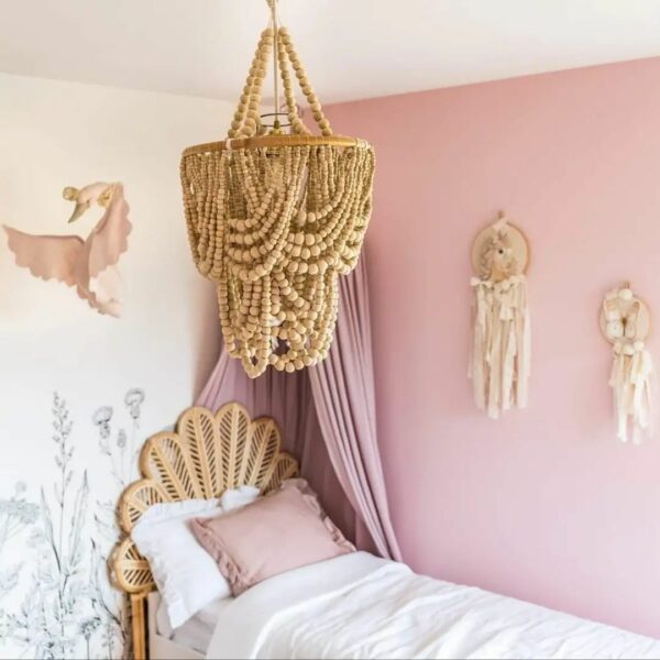 zyrandol koraliki bezowy