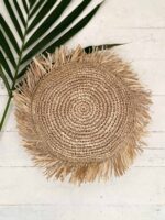 runde raffia kissenbezug m