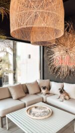 boho rattan lampe suren m 55x40