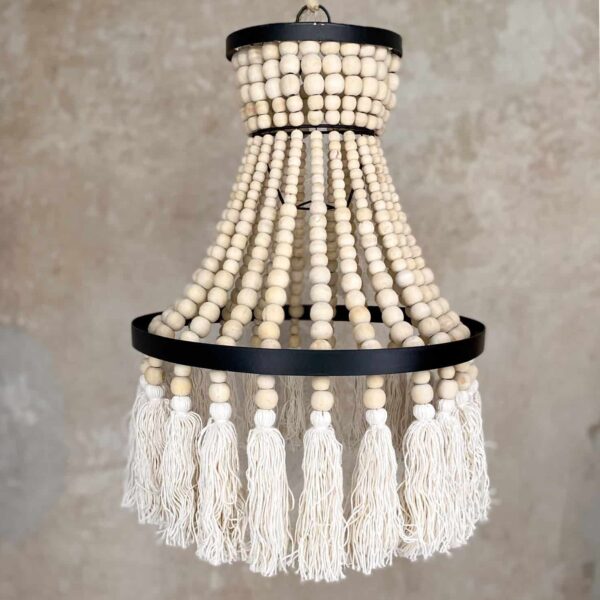 holzperlen kronleuchter raya 3