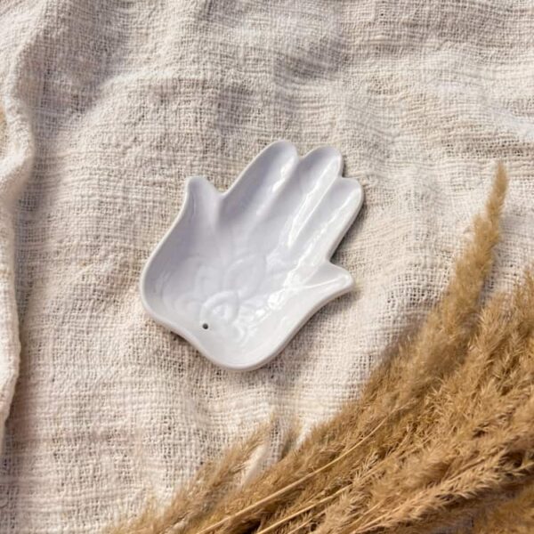 keramik raeucherstaebchenhalter hamsa weiss 2