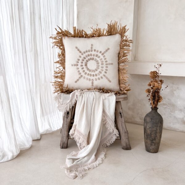 boho kissenbezug mit muscheln ana 4