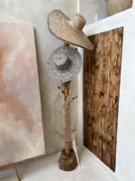 breite krempe strand strohhut saman braun