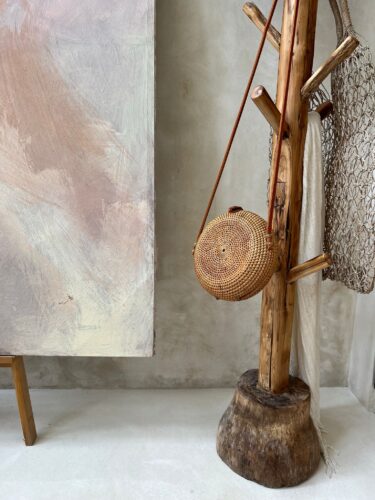 rattan tasche ate round