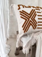 rechteckige boho kissenbezug linda