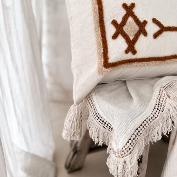 rechteckige boho kissenbezug liu