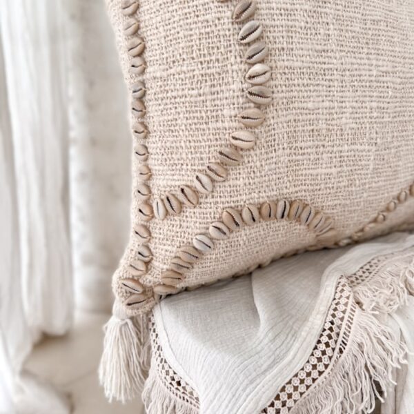 rechteckige boho kissenbezug mit muscheln nina 6