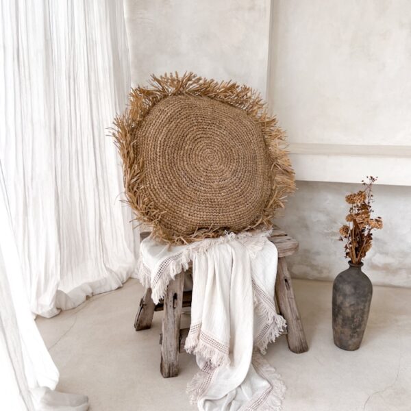 runde raffia kissenbezug l 2