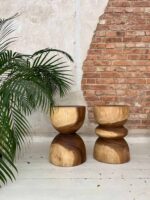 beistelltisch aus suar holz stump 1 3