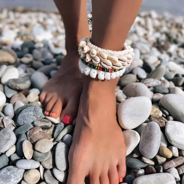 muschel fusskette etno