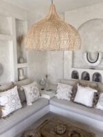 boho rattan lampe flower l 50x60