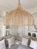 boho rattan lampe flower l 50x60 2